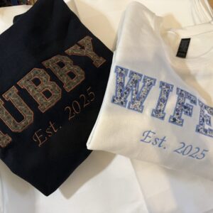 Custom appliqué sweater